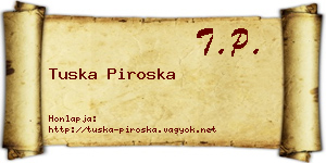 Tuska Piroska névjegykártya