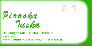 piroska tuska business card